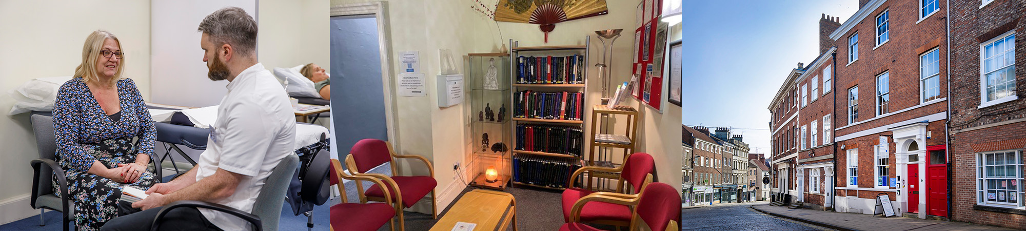 Montage photo from the Northern College of Acupuncture's teaching clinics