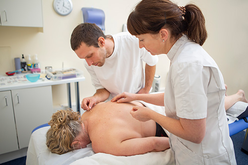 Patients receiving treatment in the NCA multibed clinic in York