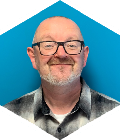 smiling man with glasses